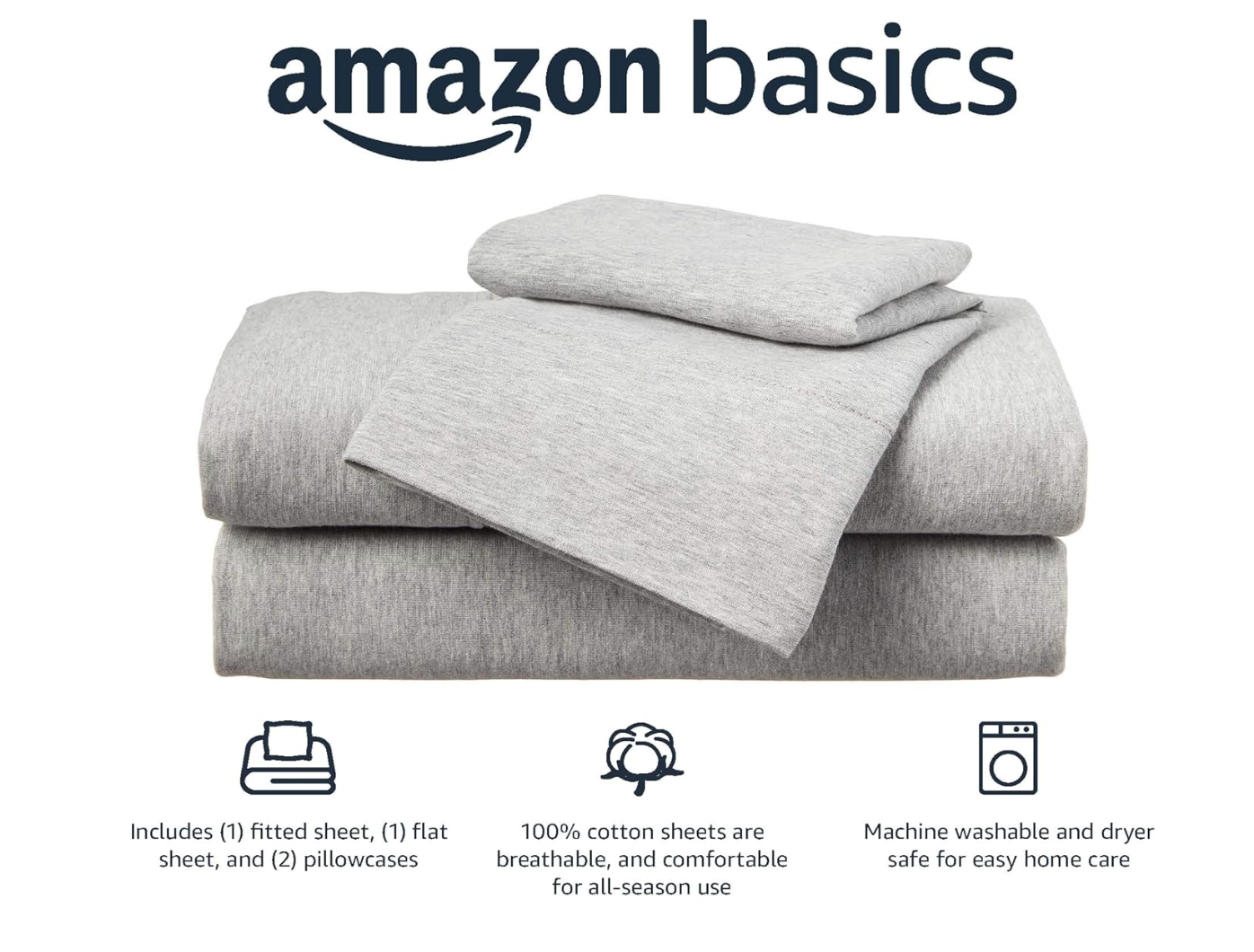 Queen Sheet Set, Jersey Knit 100% cotton