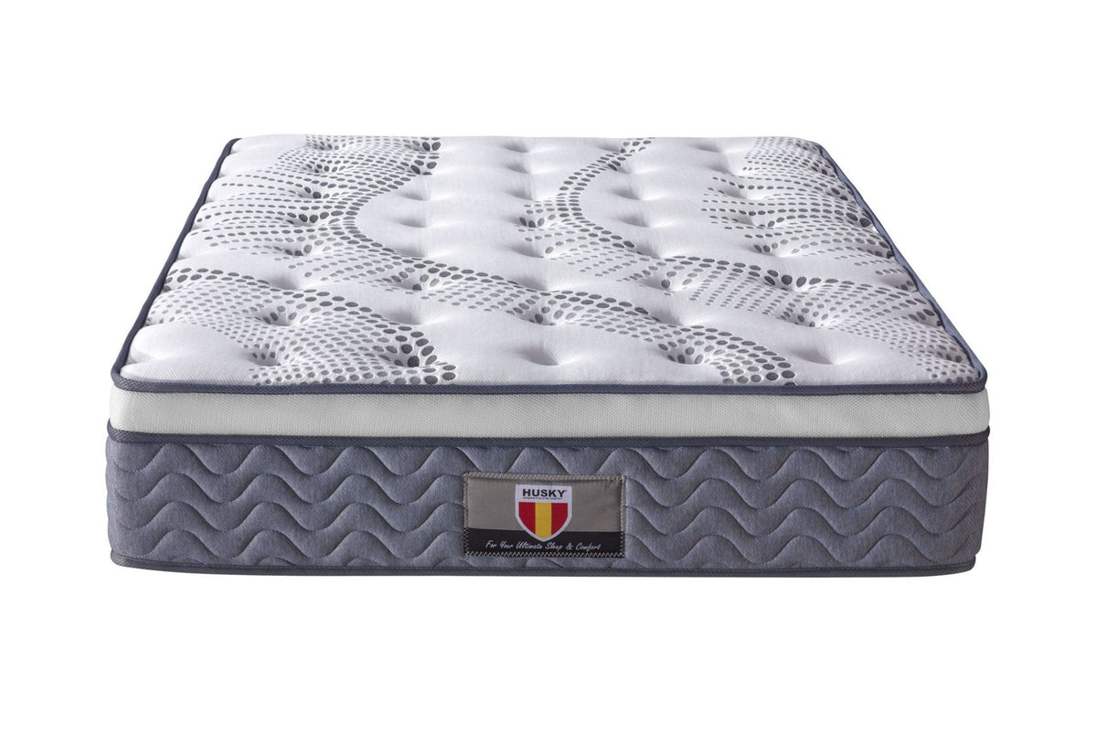 Husky Celeste mattress, angled view of Euro pillow top