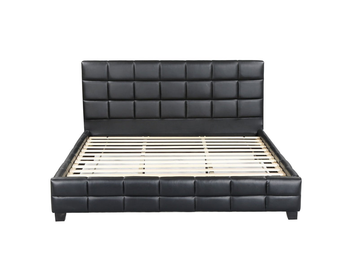 Husky Amelia platform bed, black on a white background