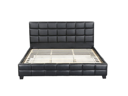 Husky Amelia platform bed, black on a white background