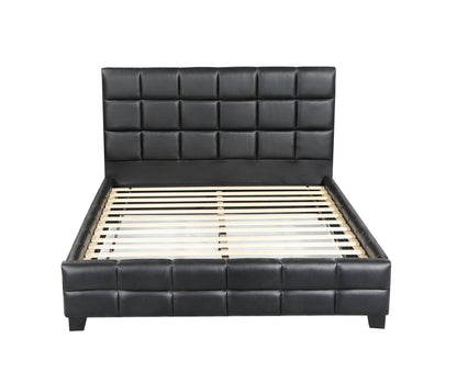 Husky Amelia platform bed, black on a white background