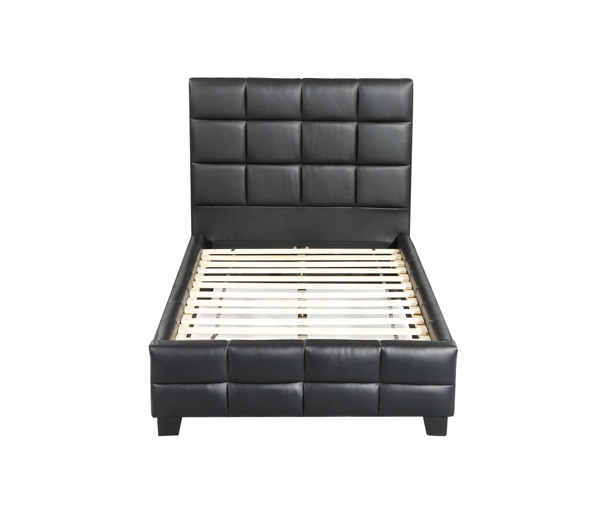 Husky Amelia platform bed, black on a white background