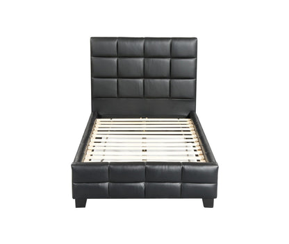 Husky Amelia platform bed, black on a white background