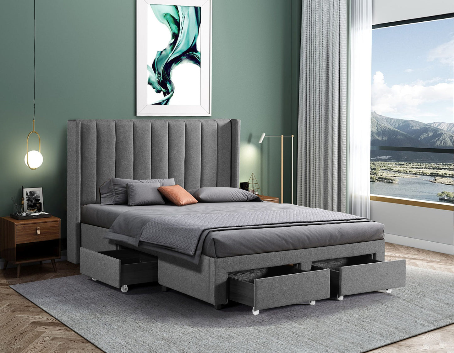 Ashley Upholstered Platform Storage Bed