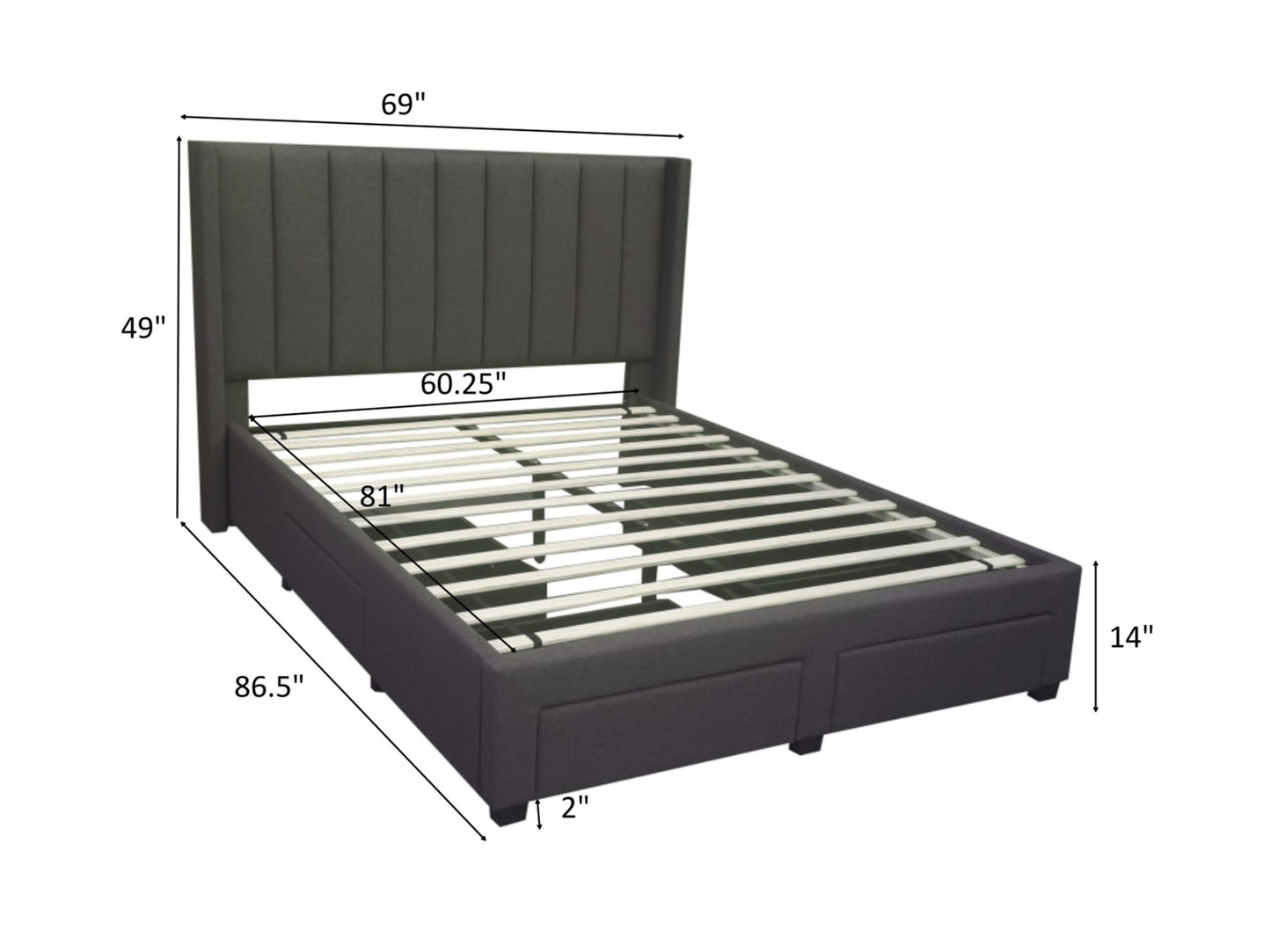 Ashley Upholstered Platform Storage Bed