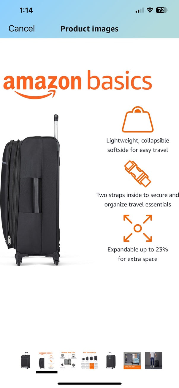 New 25” Suitcase - 360 Degree Spinner Wheels