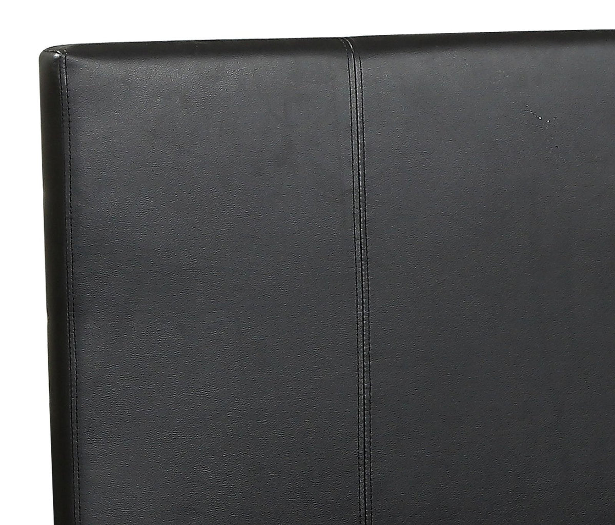 Husky Value platform bed, black, headboard close-up