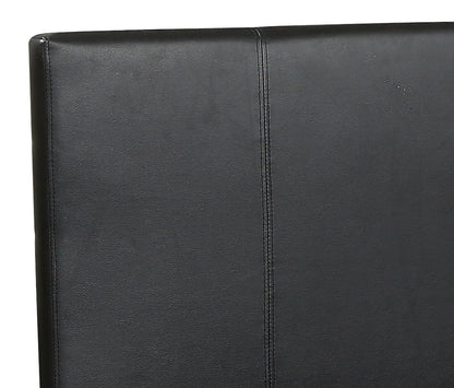 Husky Value platform bed, black, headboard close-up