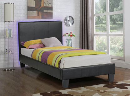 Husky Value platform bed, black in a bedroom setting